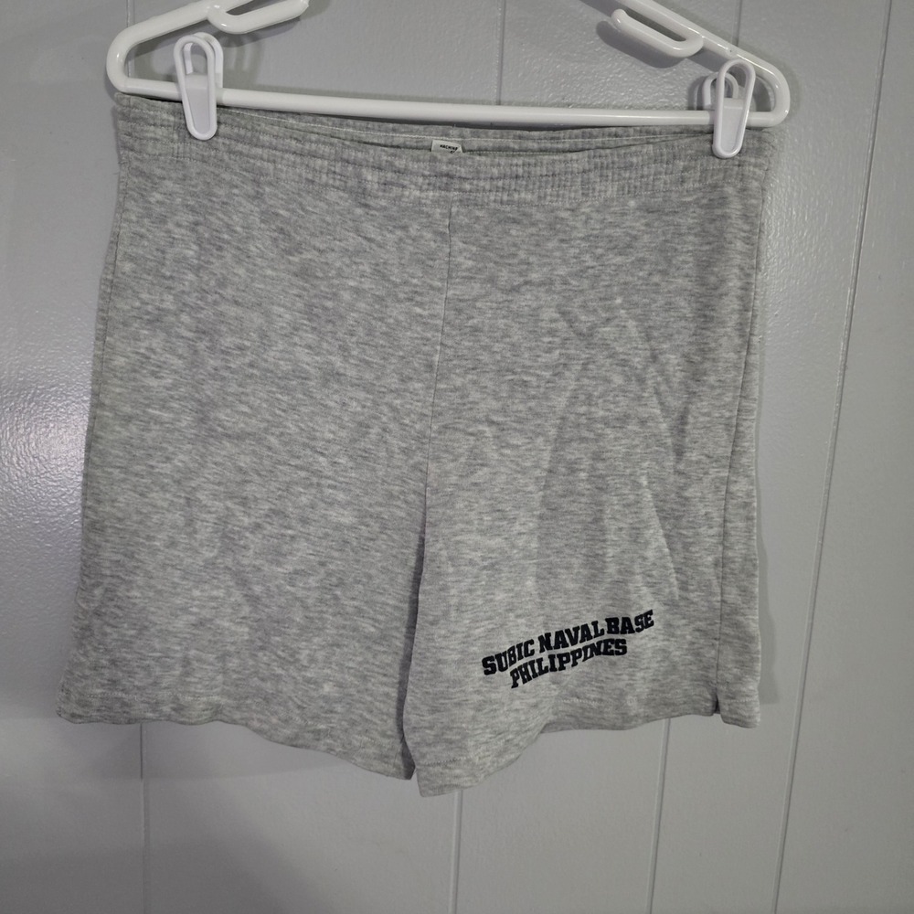 Fox Sweat Shorts Mens Small Gray Subic‎ Naval Base Philippines Fleece Graphic